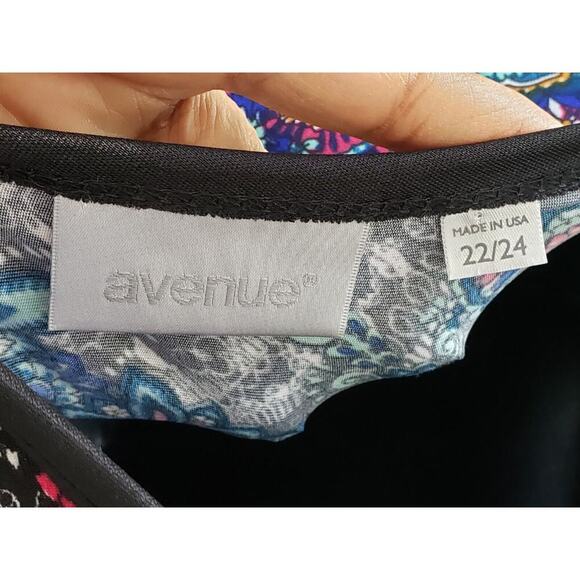 Avenue Women's Multicolor Polyester Scoop Neck Sleeveless Long Maxi Dress 22/24 - Picture 6 of 12